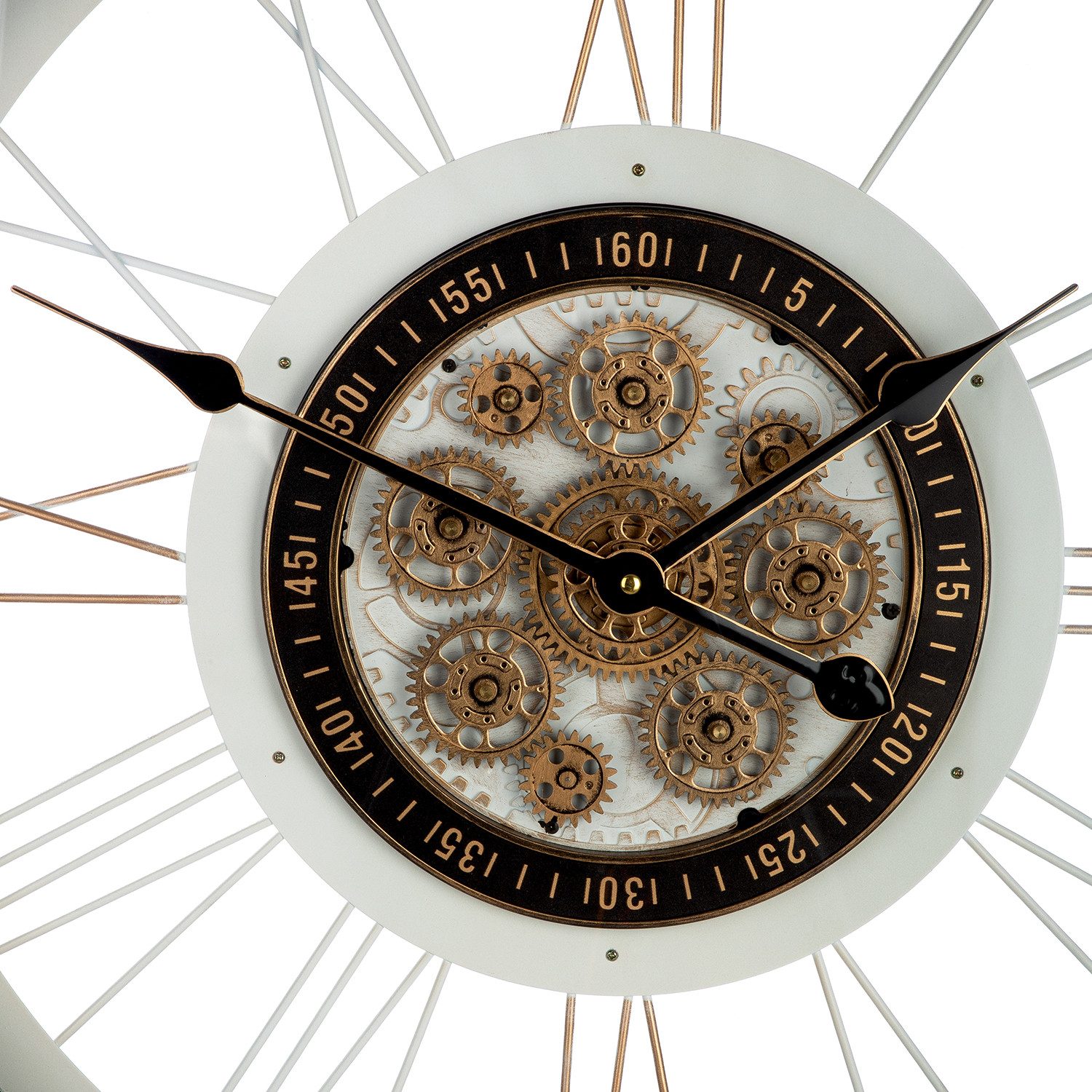 GILDE Wanduhr Wanduhr rund Kello weiß H. 73 cm