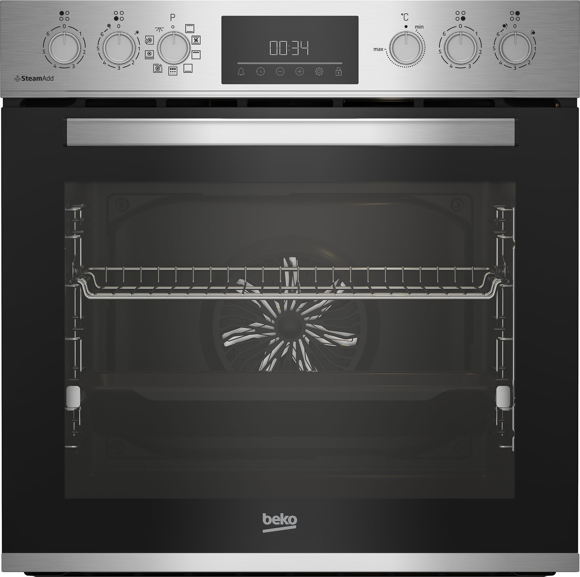 BEKO Elektro-Herd-Set BBUMA12321XMPE, mit 1-fach-Teleskopauszug, Pyrolyse-Selbstreinigung, Pyrolyse – Selbstreinigung mit hoher Temperatur