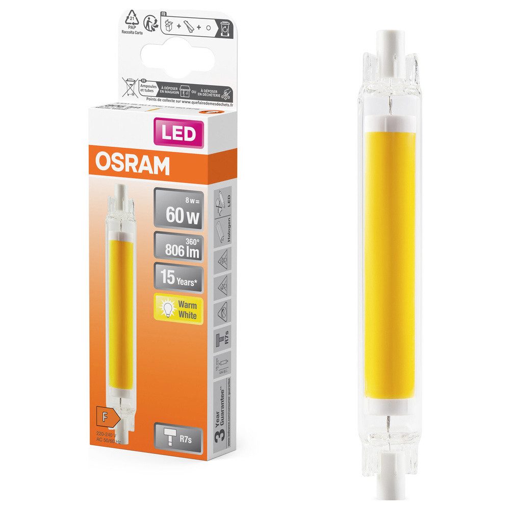 Osram LED-Leuchtmittel OSRAM HOMELIGHTING 4058075840485 LED EEK F (A - G) R7s 8 W = 60 W War