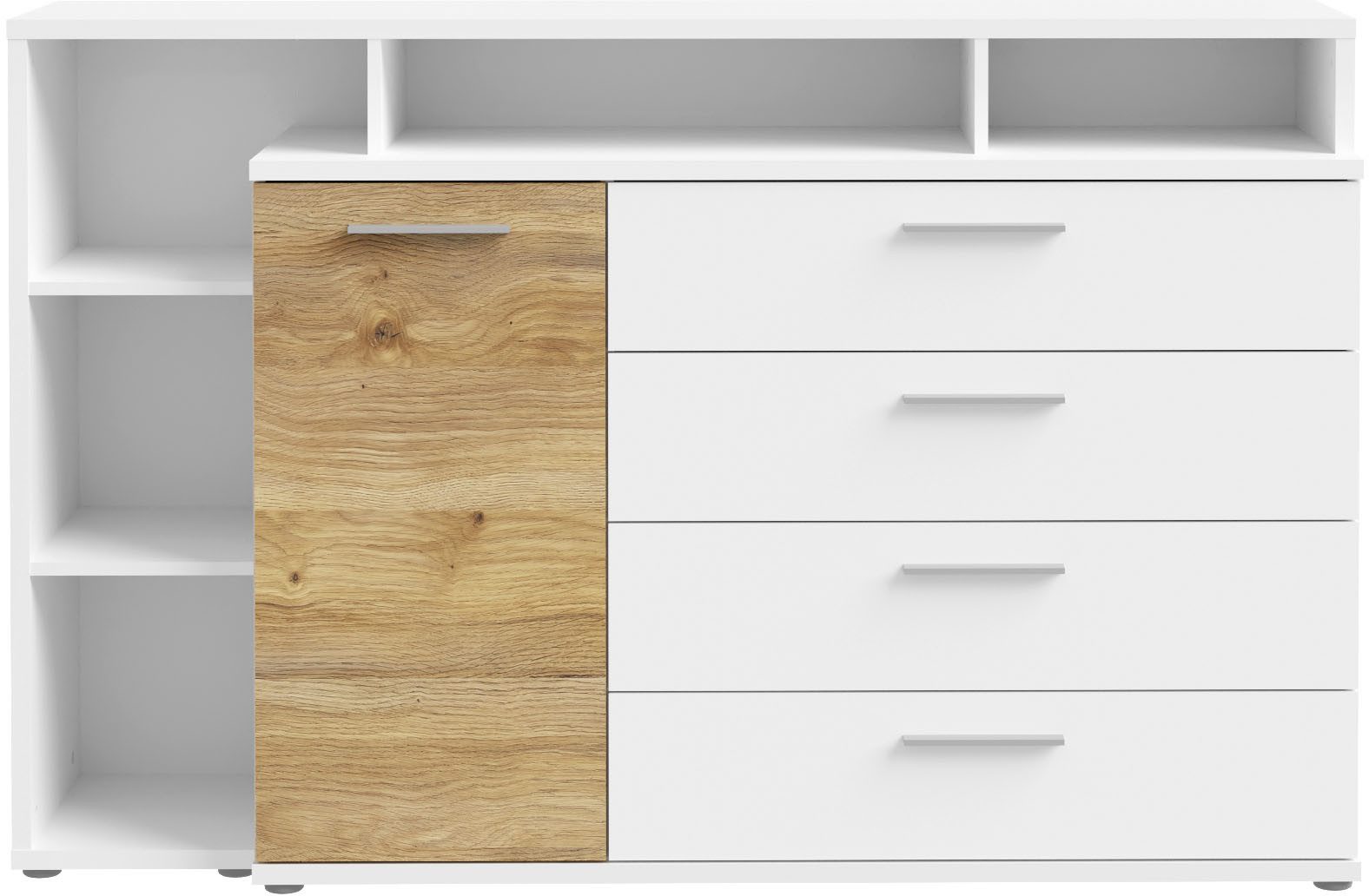 FORTE Kombikommode MAYACUS, modernes Sideboard, Stauraum, 4 Schubkästen, trendiges Dekor