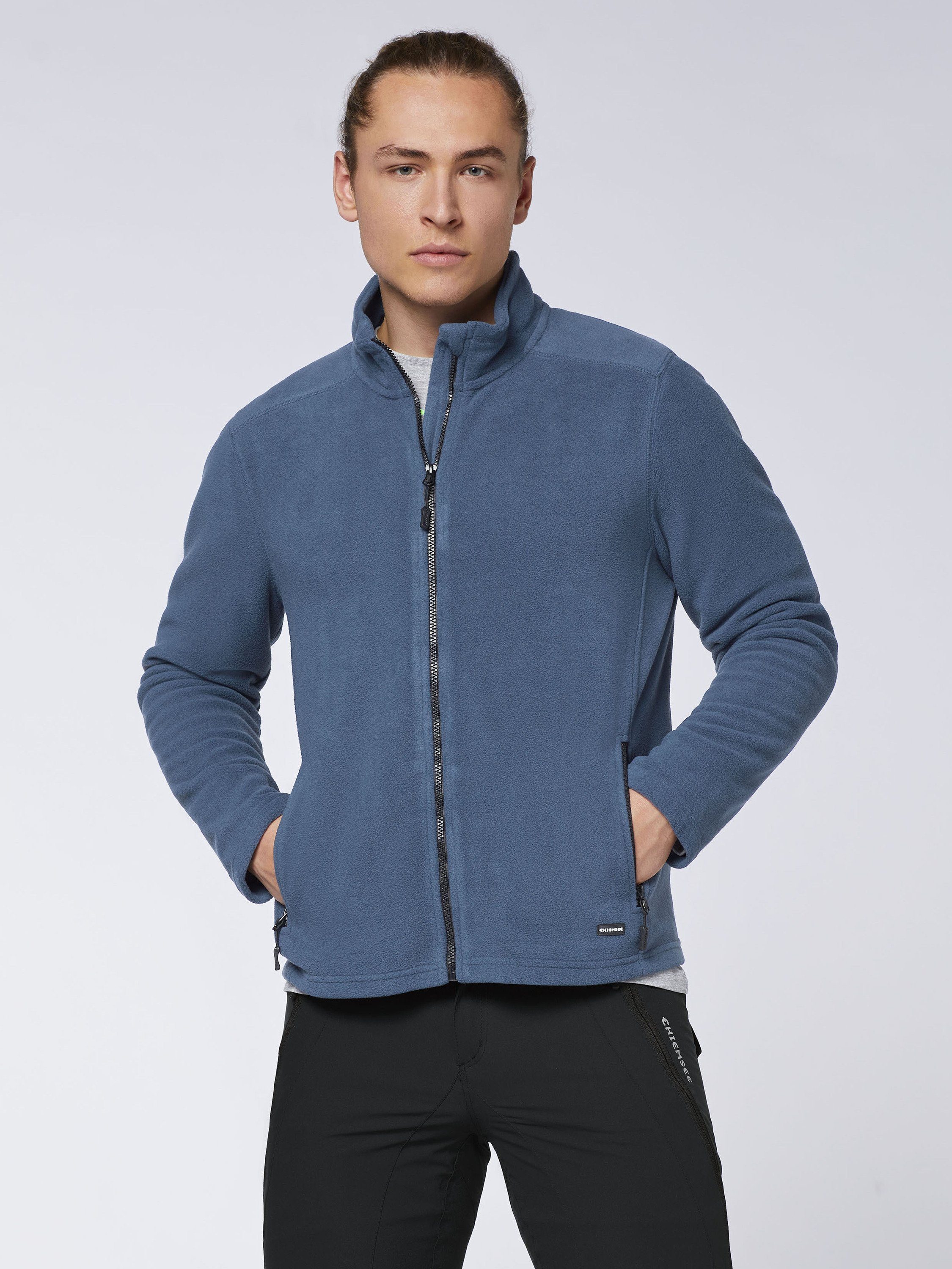 Chiemsee Fleecejacke Fleece-Jacke im Jumper-Look Denim 1 Dark 19-4118