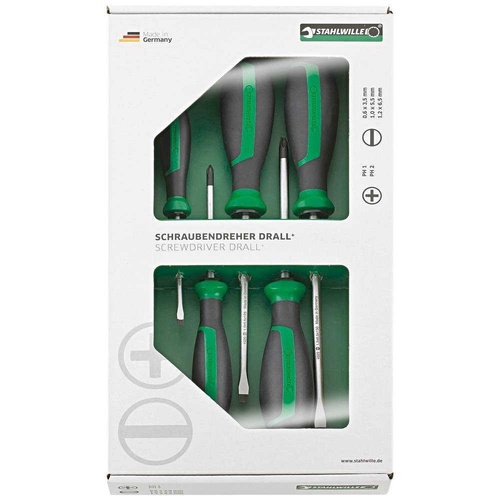 Stahlwille Отвертки Отвертки-Satz 5-tlg. (Schlitz und PH), 2K-Griffe 96469113