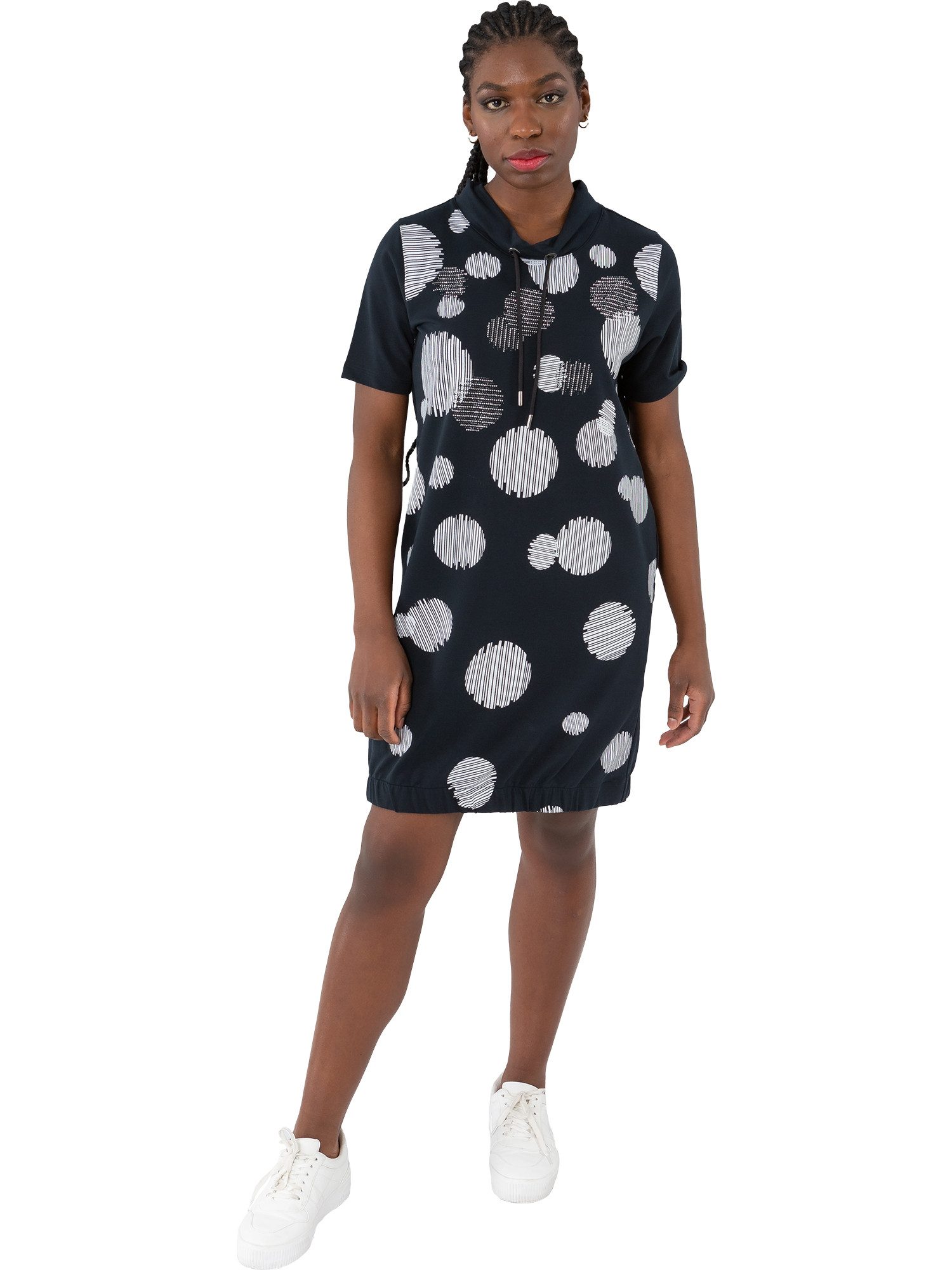 Gio Milano Sweatkleid G30-5101, mit Kreisen und funkelnden Strassbesatz Gum günstig online kaufen