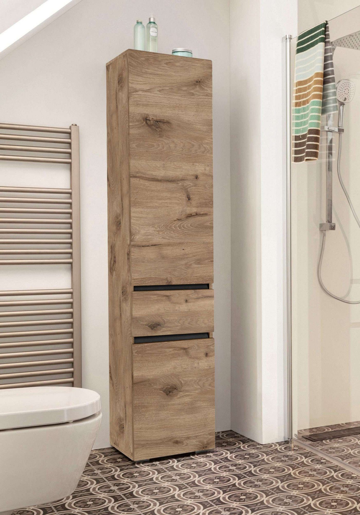 Home affaire Hochschrank Wisla Höhe 180 cm, mit Türen & Schubkasten günstig online kaufen