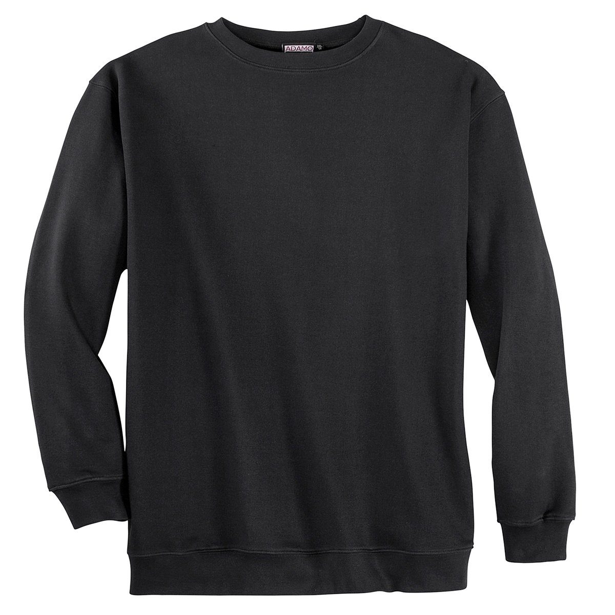 ADAMO Sweater Übergrößen Rundhals Sweatshirt schwarz von Adamo Fashion