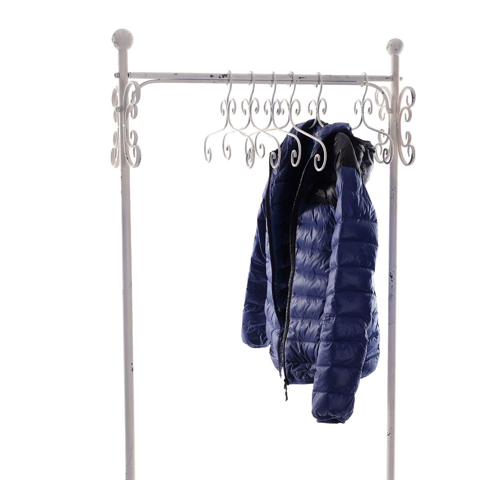 DESIGN DELIGHTS Garderobenständer Kleiderbügel 6er Set "AMELIE", Metall, weiß, 41 cm, Kleiderhaken