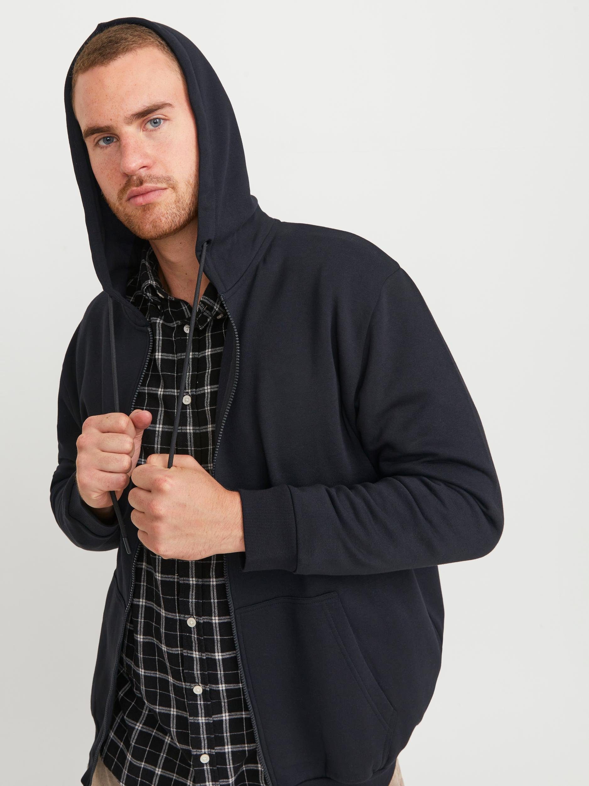 PLS NOOS ZIP JJEBRADLEY Kapuzensweatjacke & PlusSize SWEAT Jones Jack Black HOOD