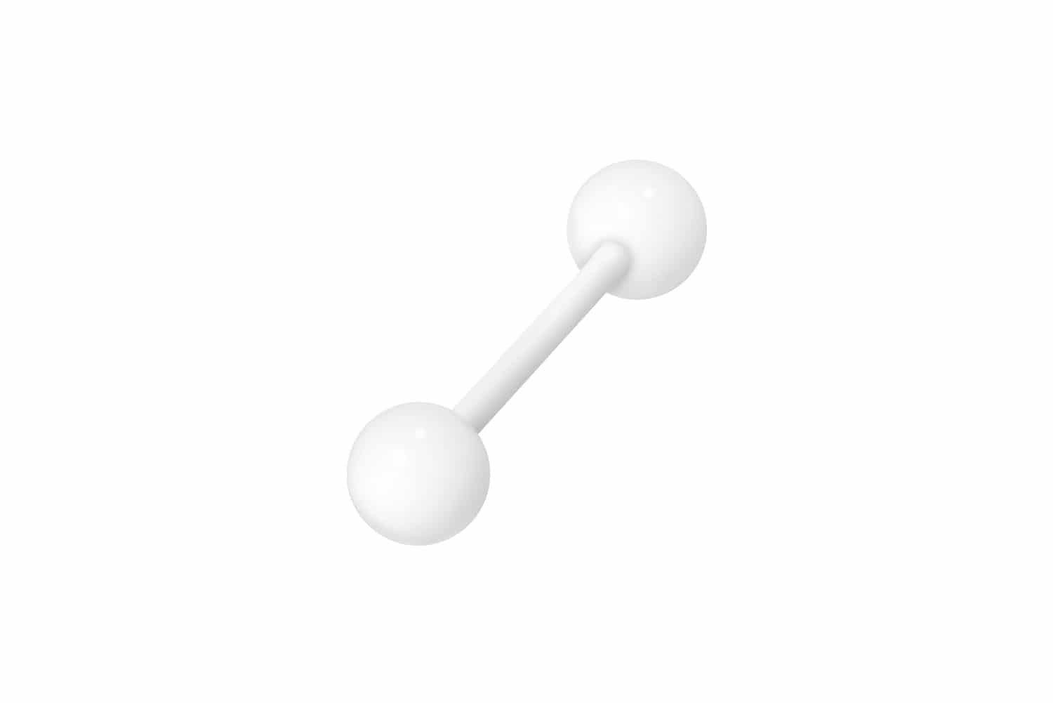 Brustwarzenpiercing Acryl Barbell flexibel UNIFARBEN