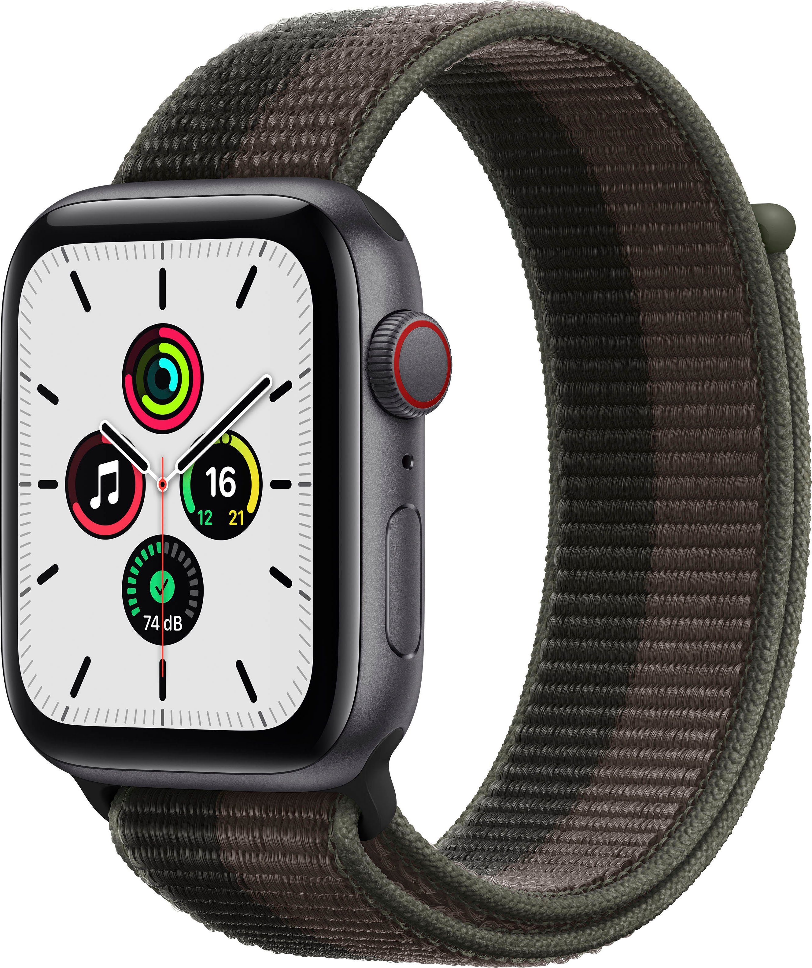 Apple Watch Cellular, OS SE Display, Smartwatch mit Aluminium cm + Retina Zoll, GPS Touchscreen 1,78\