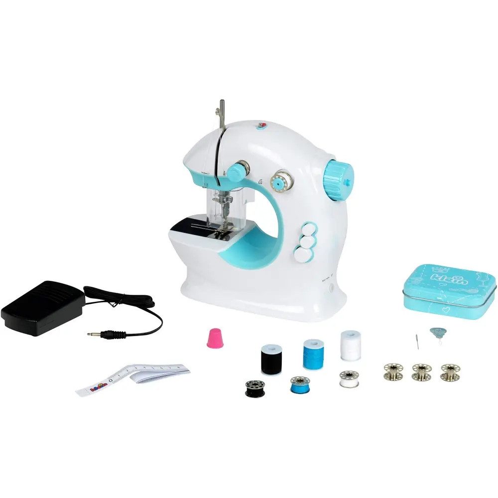 Theo Klein Spiel-Kochgeschirr Nähmaschine für Kinder, blau