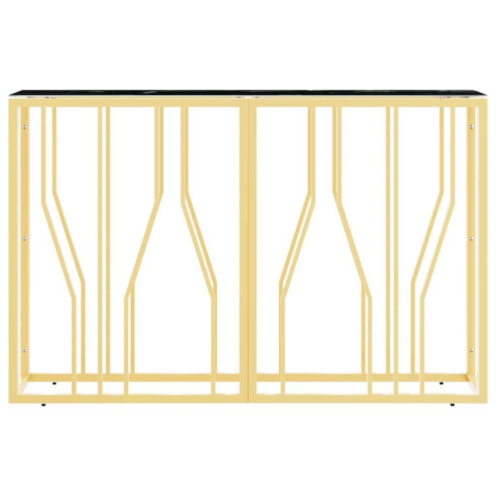(1-St) Edelstahl Golden cm furnicato 110x30x70 Beistelltisch Konsolentisch Glas und