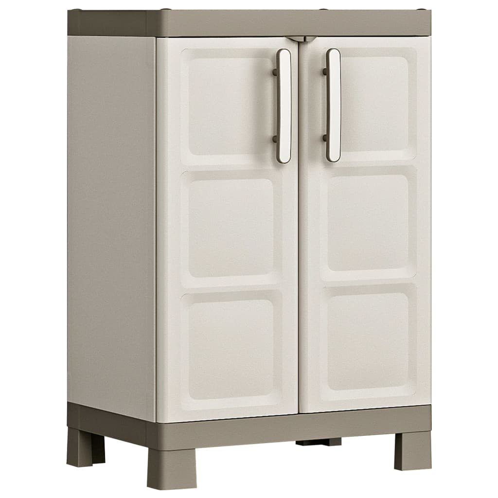 Keter Aktenschrank Lagerschrank Excellence Niedrig Beige und Taupe 97 cm (1-St)