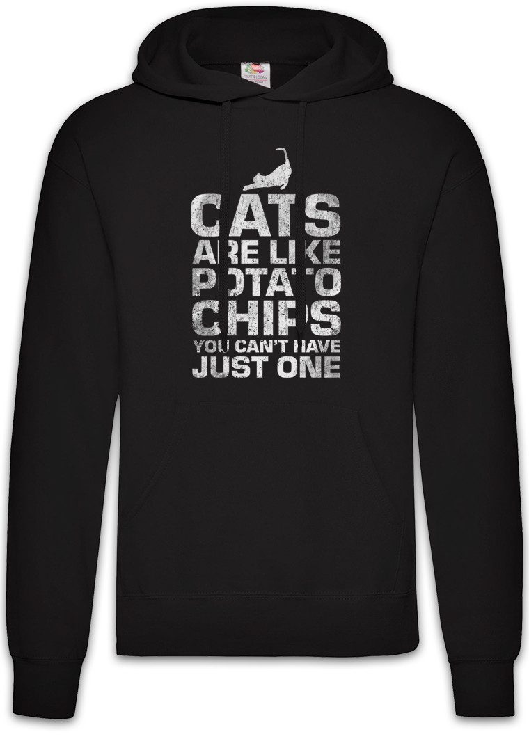 Hoodie Cats Are Like Potato Chips Herren Hoodie You Can't Have Just One Cat
