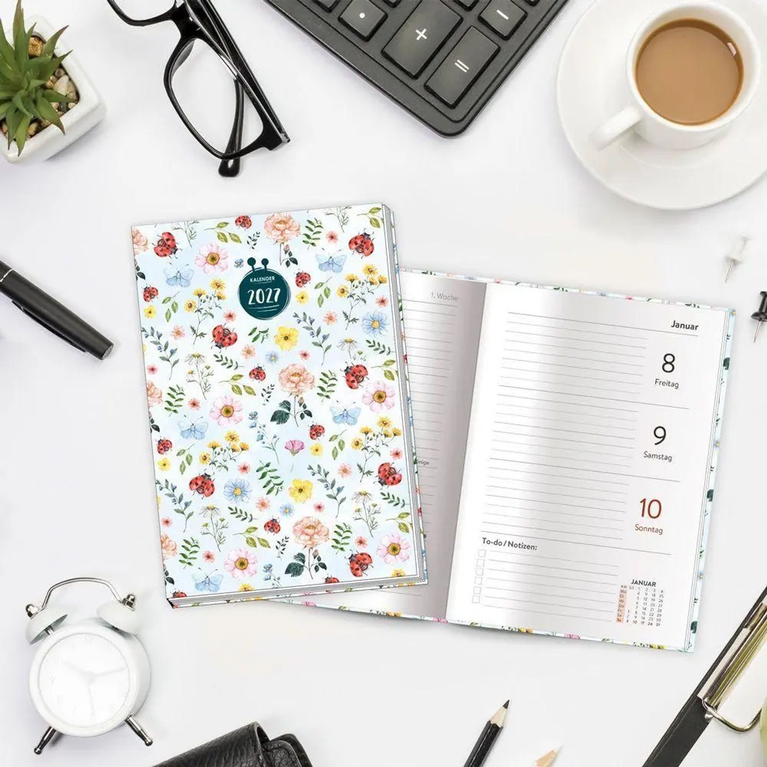Trötsch Verlag Taschenkalender TRÖTSCH - Taschenkalender A6 Marienkäfer 2027 – Bild 4 von 4