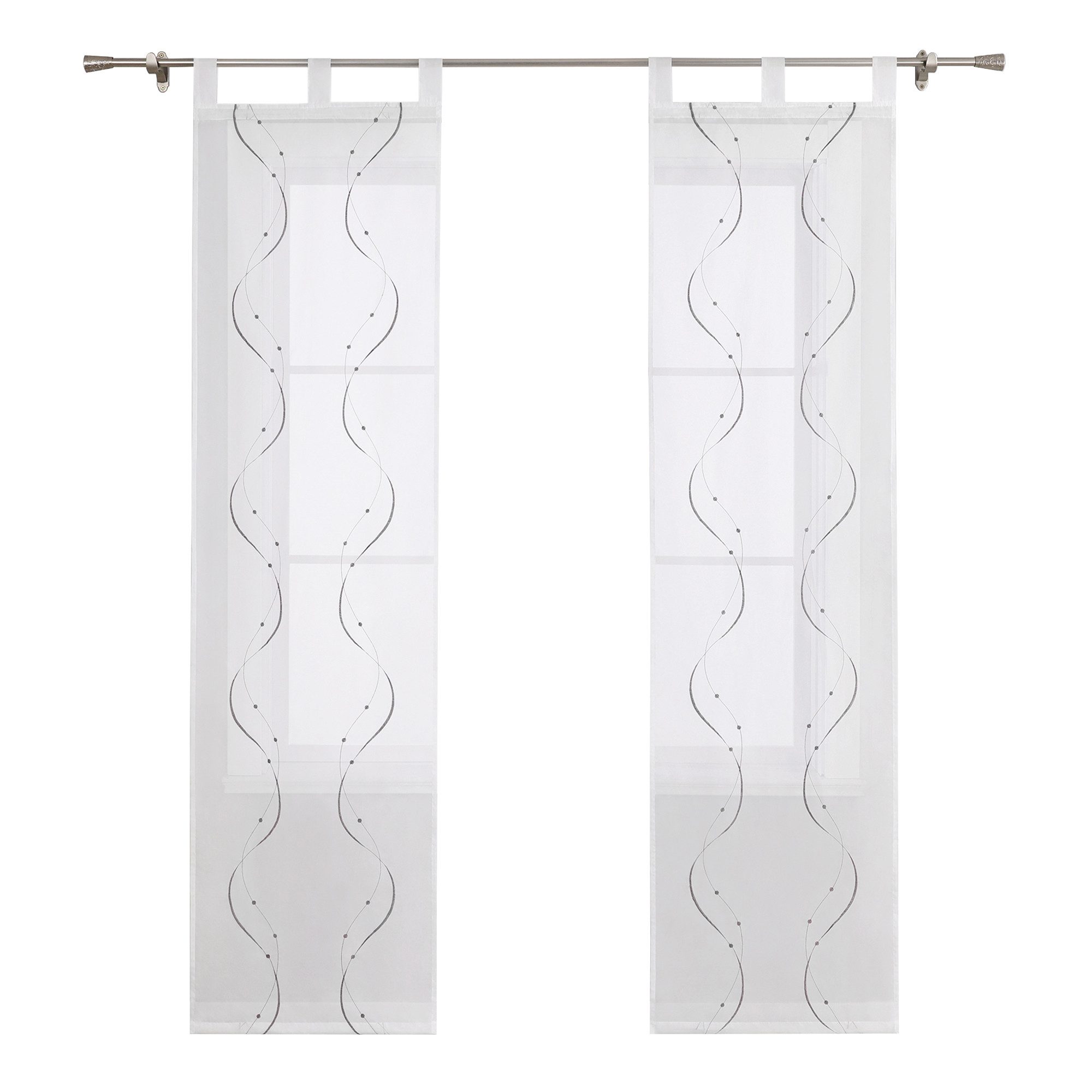 Joyswahl Schiebegardine (2 St), Schlaufen, transparent, Voile Flächenvorhän günstig online kaufen