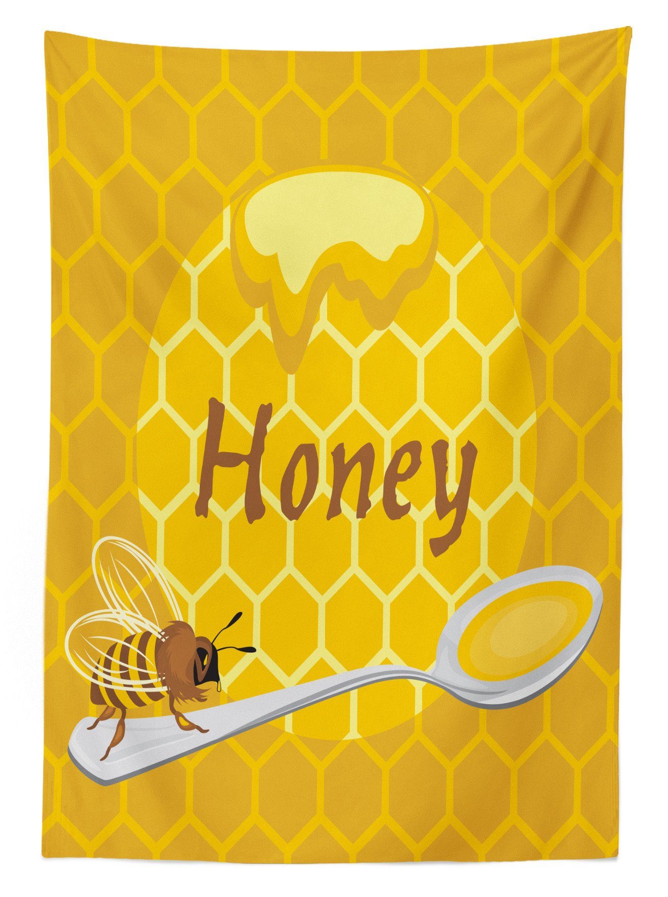 Bereich Tischdecke geeignet Löffel voll Farbfest Abakuhaus Farben, Klare Bienenwabe Honig Waschbar Bee Außen Für den