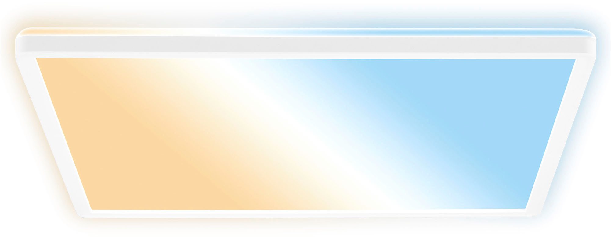 B.K.Licht LED Panel SHALLOW, CCT - über Fernbedienung, LED fest integriert, warmweiß - kaltweiß, 42x42x3 cm, Badlampe, Badezimmer, Küche, Wohnzimmer