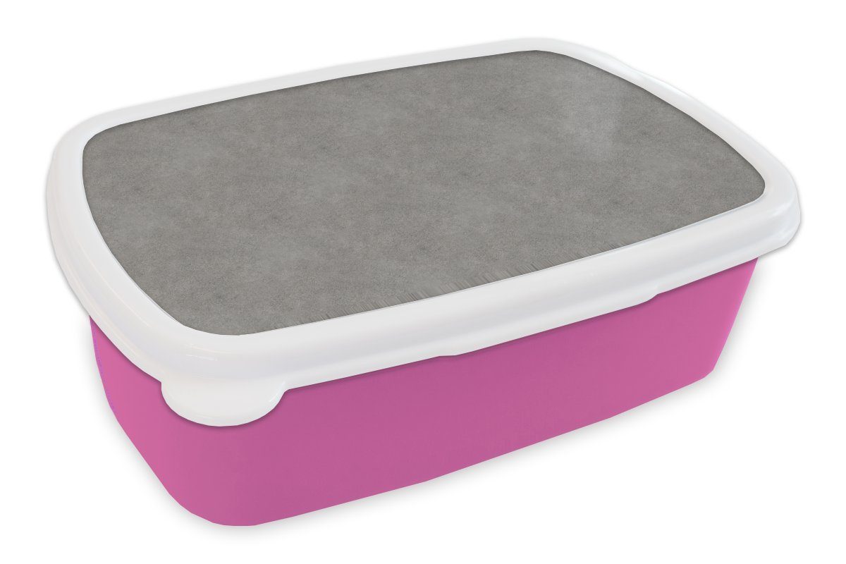 MuchoWow Lunchbox Industriell - Gemustert - Beton, Kunststoff, (2-tlg), Brotbox für Erwachsene, Brotdose Kinder, Snackbox, Mädchen, Kunststoff rosa