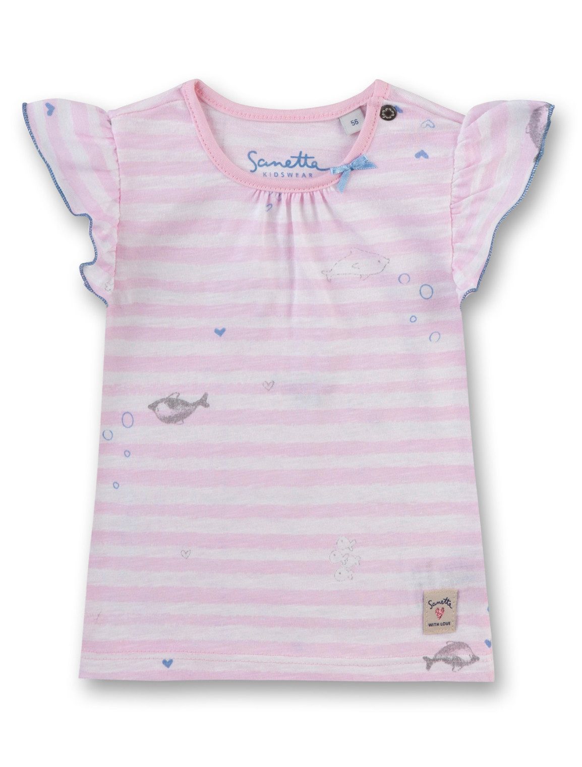 Sanetta T-Shirt Baby T-Shirt aus Baumwolle mit Streifen und Flügelärmeln