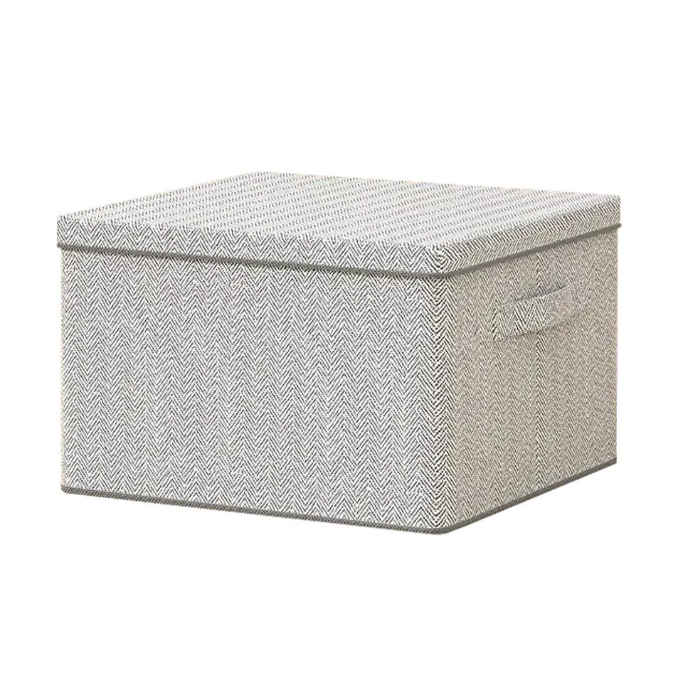 Agger Aufbewahrungsbox Faltbare Aufbewahrungsbox mit Deckel, Kleiderspeicherbox, große Aufbewahrungsbox, Kleiderschrank-Aufbewahrungsbox