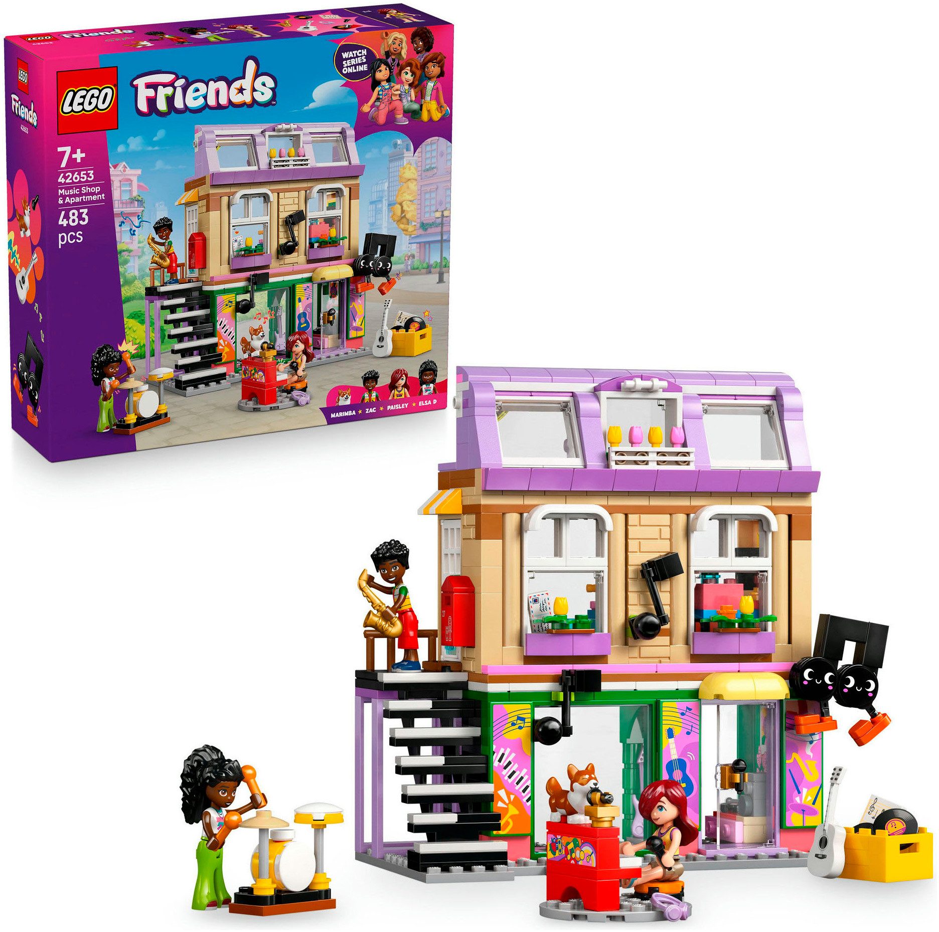 LEGO® Musikladen & Wohnung (42653), LEGO Friends Konstruktionsspielsteine, günstig online kaufen