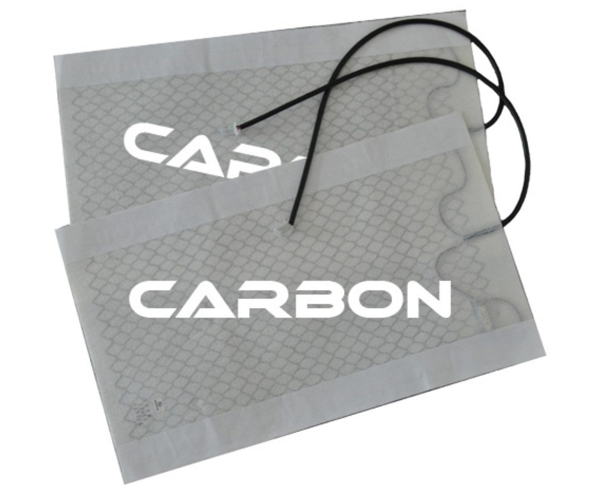 Systafex® Autositzbezug Auto Carbon Sitzheizung Universal Heizmatten - mit 5 Stufen Schaltung, E8 Zulassung, wartungsfrei, zuschneidbar, langlebig – Bild 2 von 4