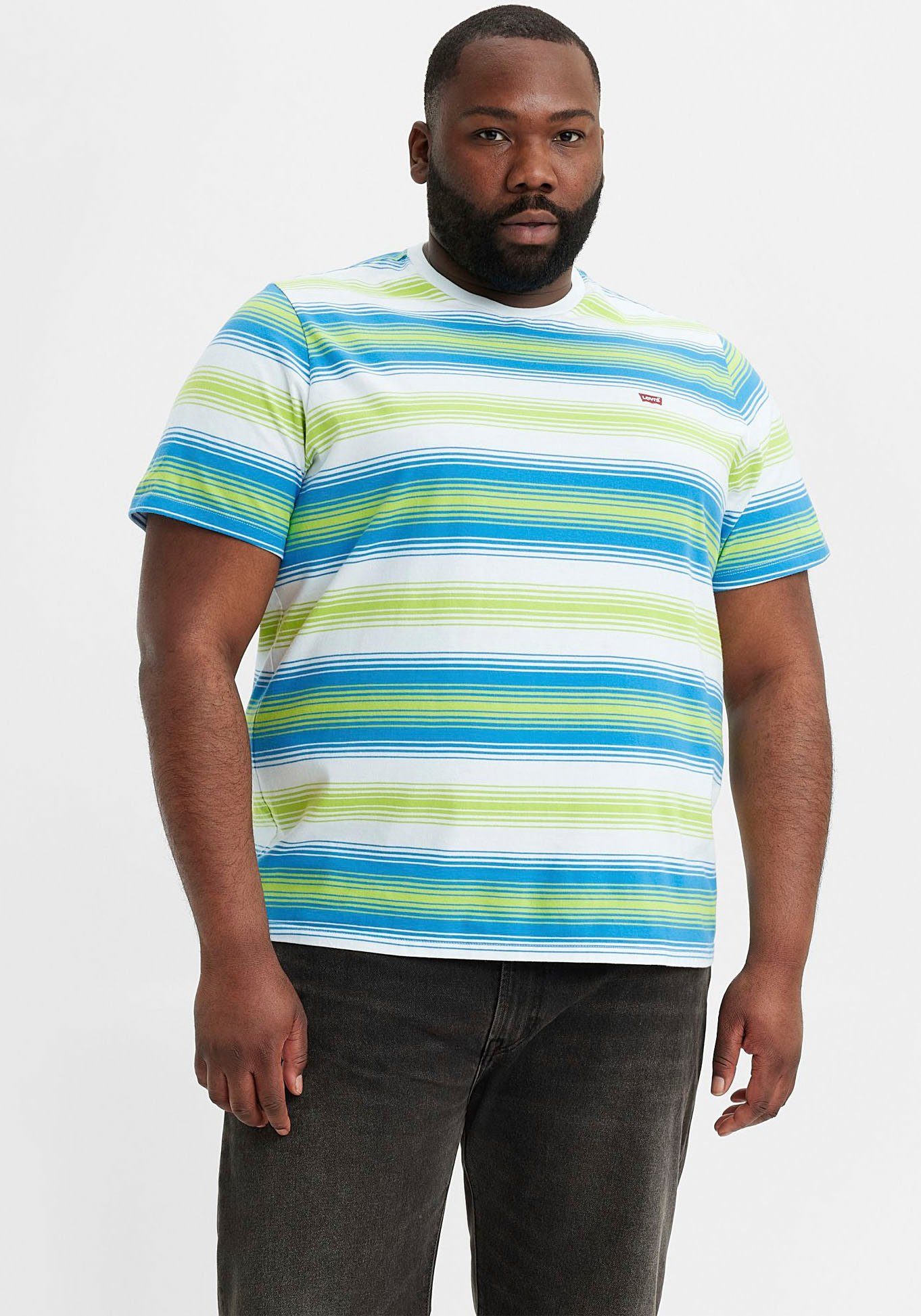 ORIGINAL BIG TEE Rundhalsshirt im Plus HM Levi's® Ringel-Dessin color multi