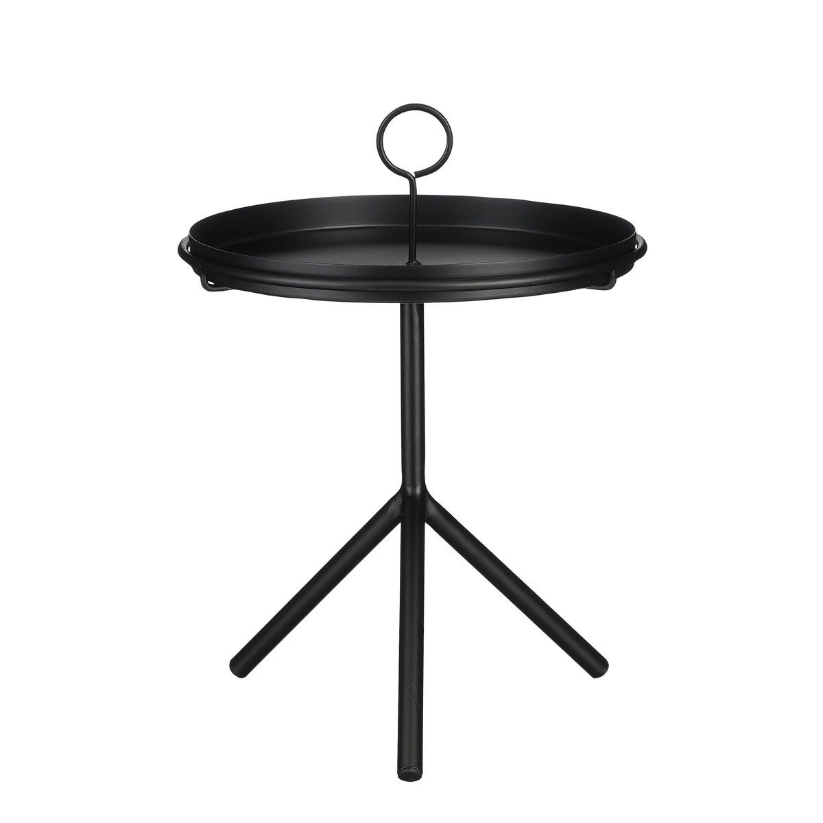 Mica Decorations Beistelltisch Mica Decorations Aston Beistelltisch schwarz mit abnehmbar Tablett - h