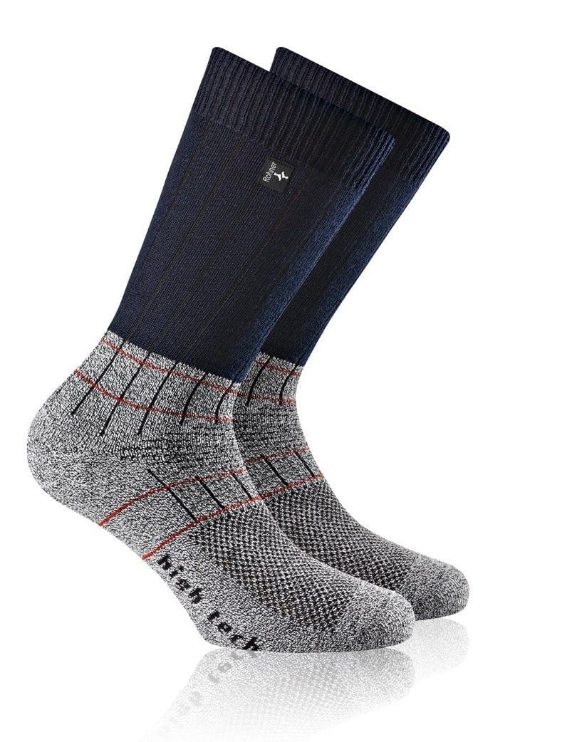 Wandersocken Fibre High Tech (Coolmax-Fasern/Merinowolle) marineblau/grau - 1 Paar
