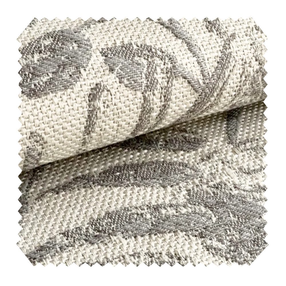 novely® Stoff exquisit FLORENZ Polsterstoff im Leinen-Look - Blumenmuster, Schwer Entzündbar, Robust, Abriebfest, Meterware, 1lfm
