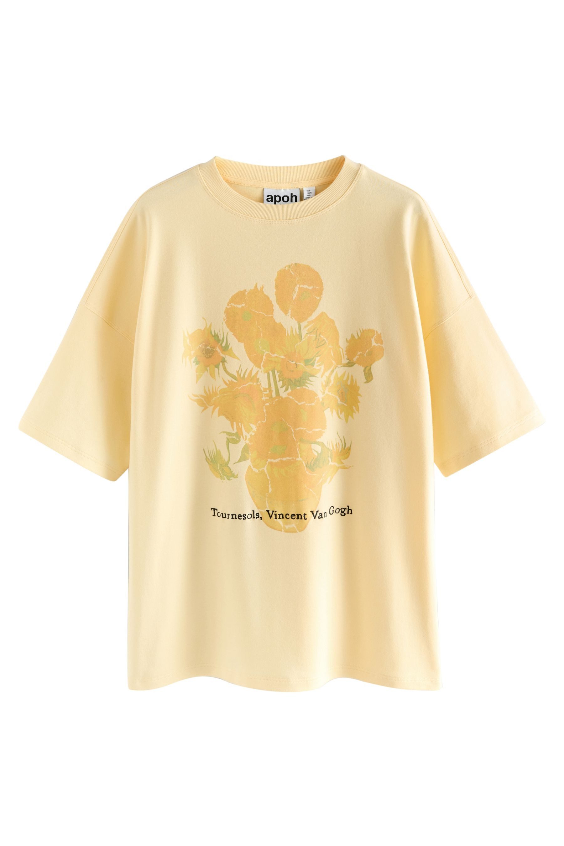 Next T-Shirt Lizenziertes langes T-Shirt, Van Gogh Sonnenblumen (1-tlg) günstig online kaufen