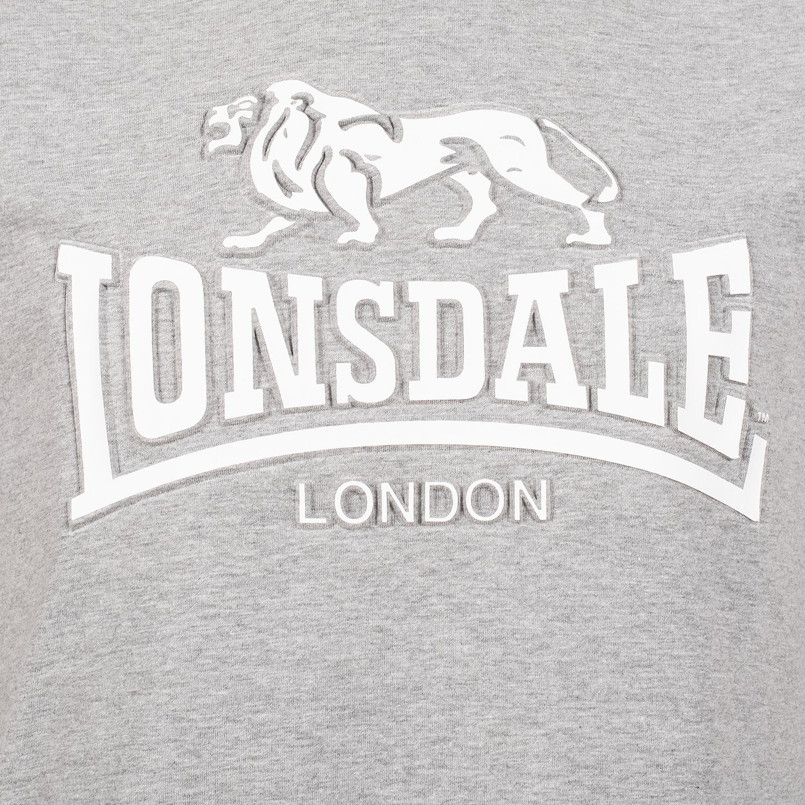 Grey/White KINGSWOOD Marl T-Shirt Lonsdale