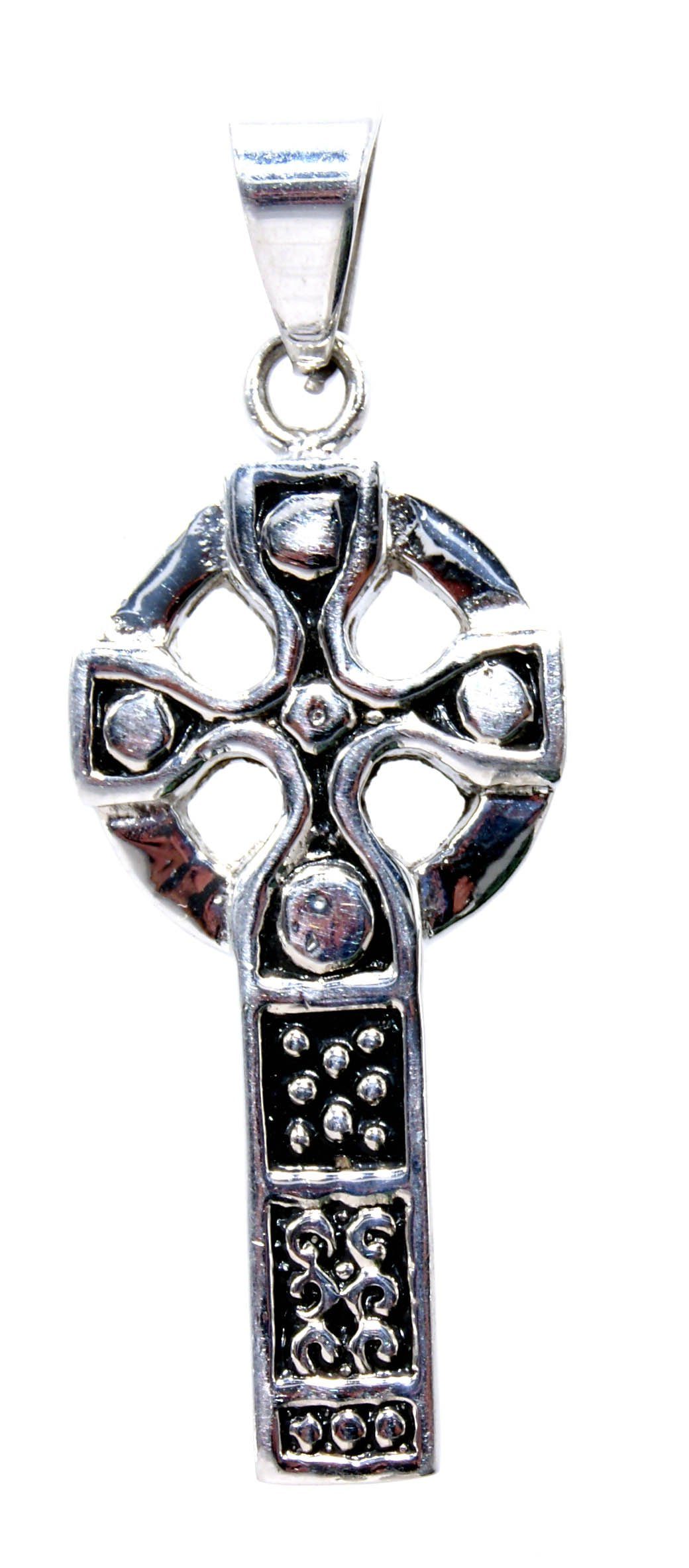 Kette keltisches Kreuz Radkreuz Keltenkreuz Anhänger aus Edelstahl Band 35 