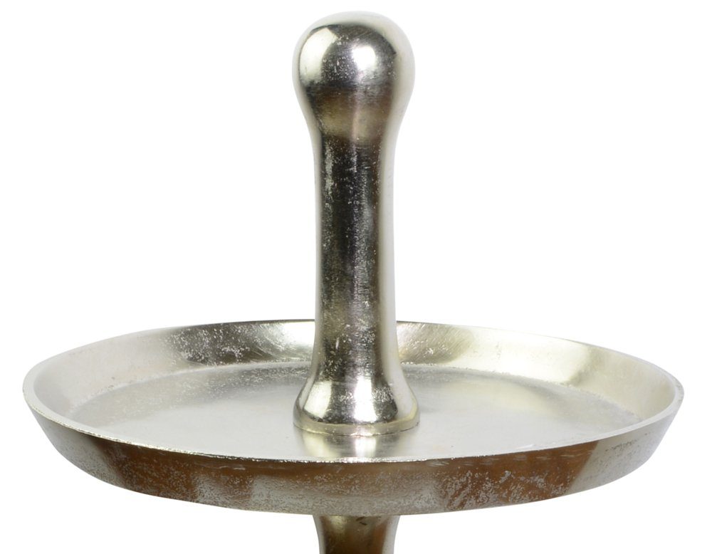 RIFFELMACHER & WEINBERGER Dekoetagere Metall Silber 70123 70124 - Mehrstöckiges Dekotablett Dekoration