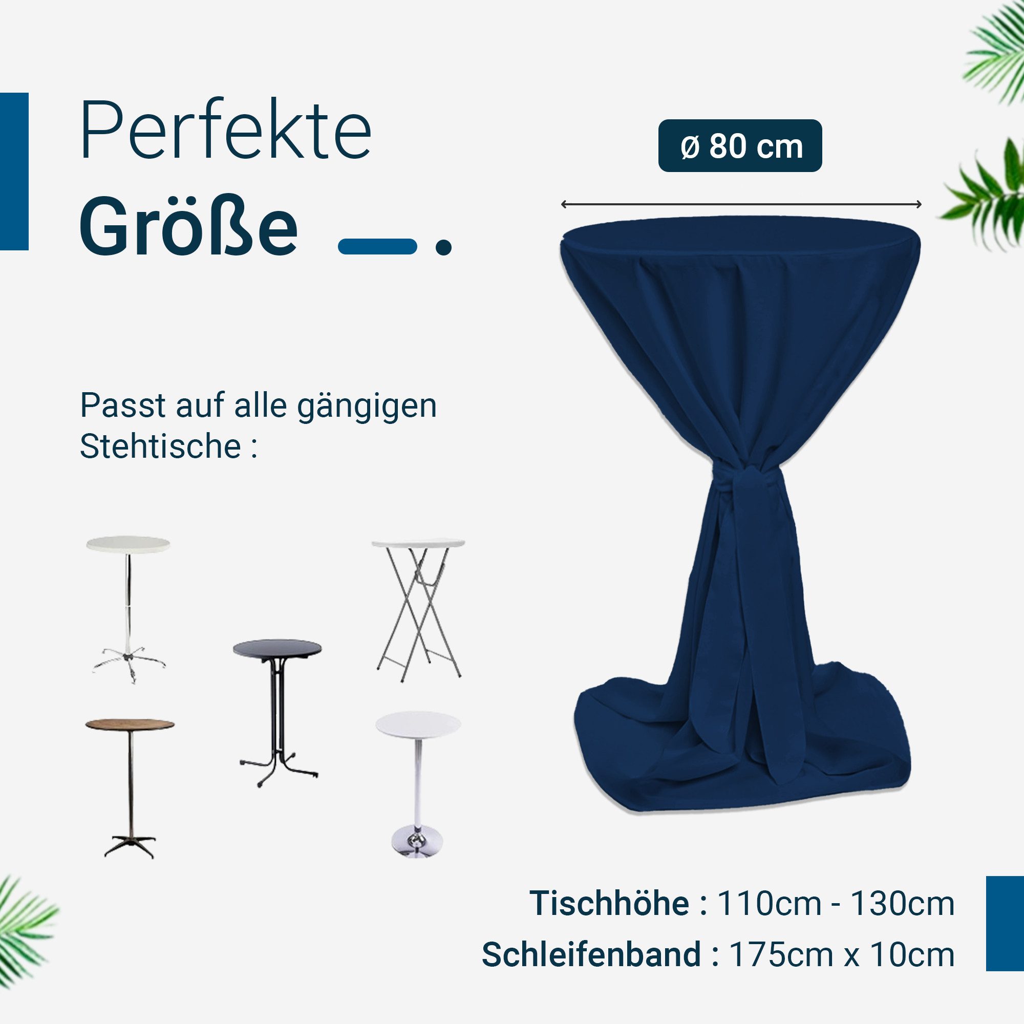 TexDeko Stehtischhusse Premium für Bistrotisch mit günstig online kaufen