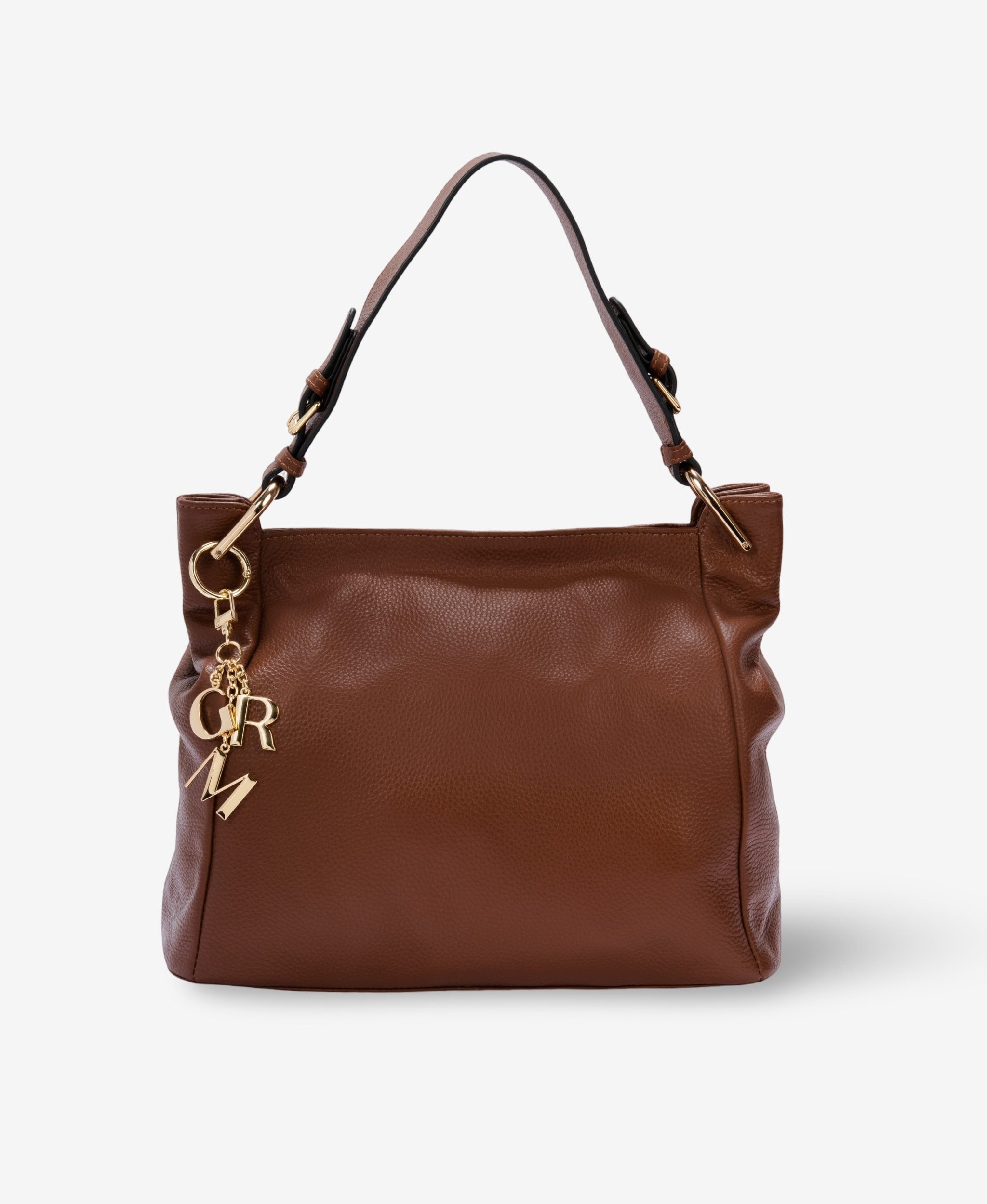 GLAMIRA Handtasche DailyCompanion Tan Schultertasche (1-tlg), echt Leder, mit geräumigem Hauptfach
