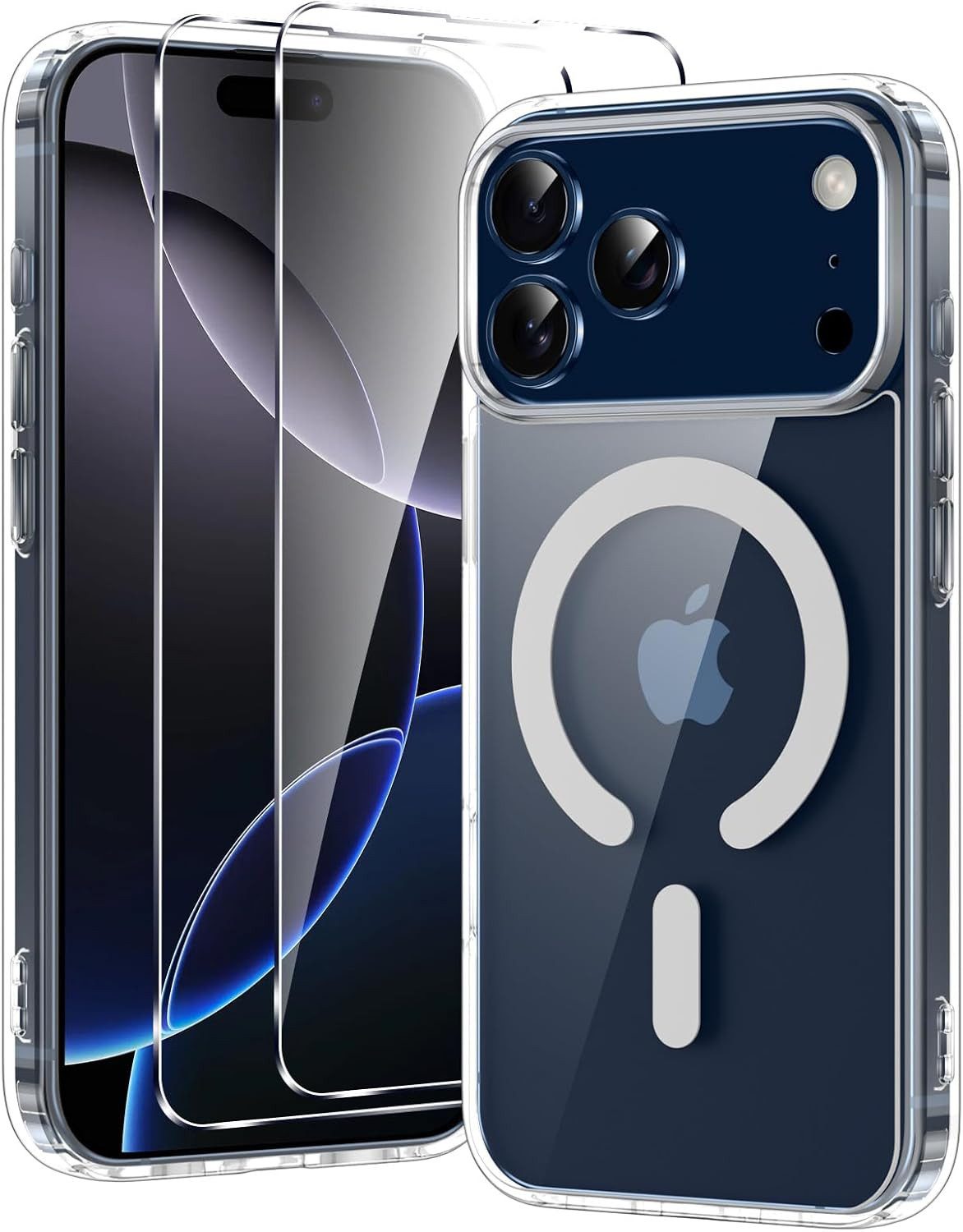 MSM Handyhülle Hülle + 2X Schutzglas für iPhone 17 Pro / Max Panzerfolie MagSafe