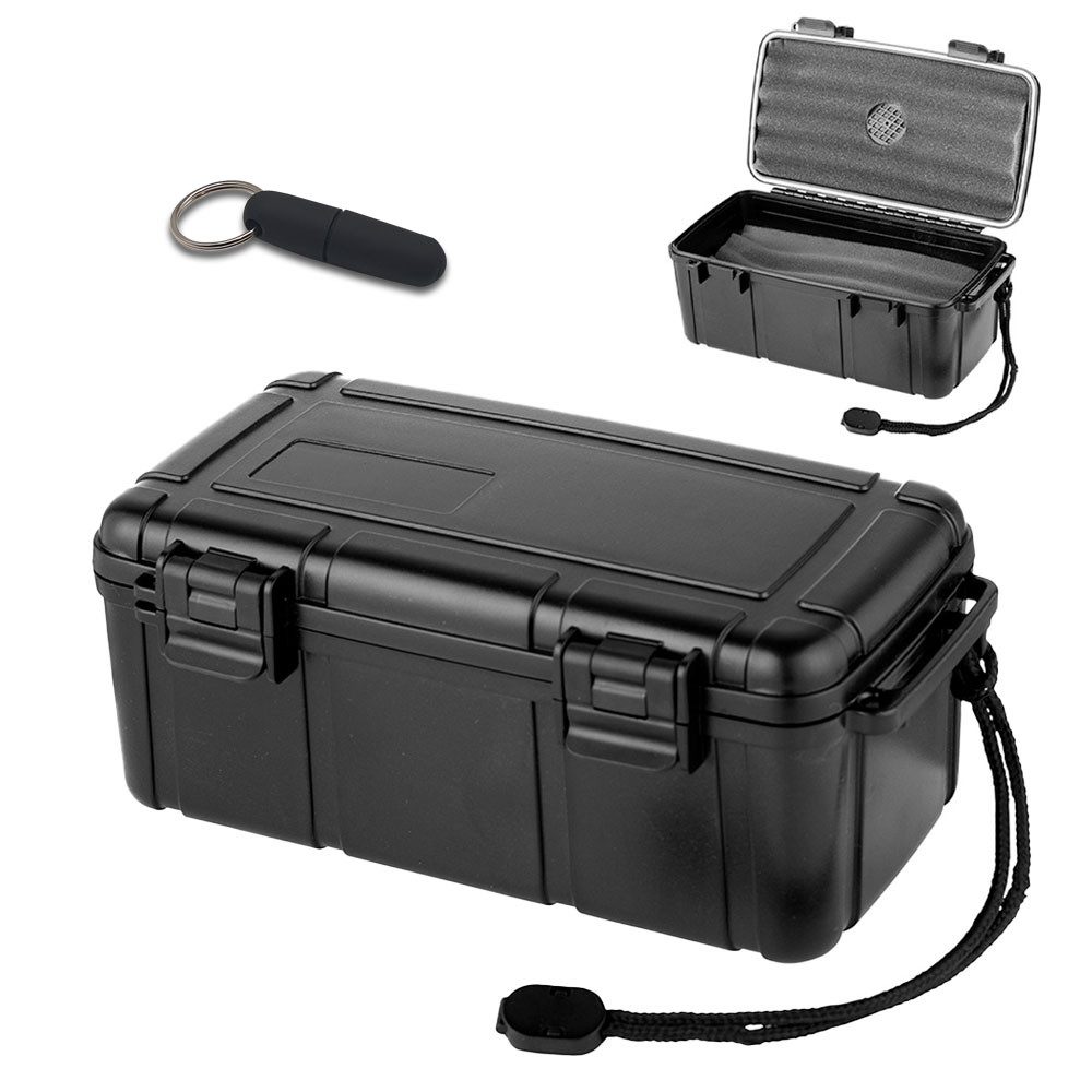 Coumo Humidor Reisehumidor für 15 Zigarren, schlagfest, Outdoor Zigarrenkofffer Set