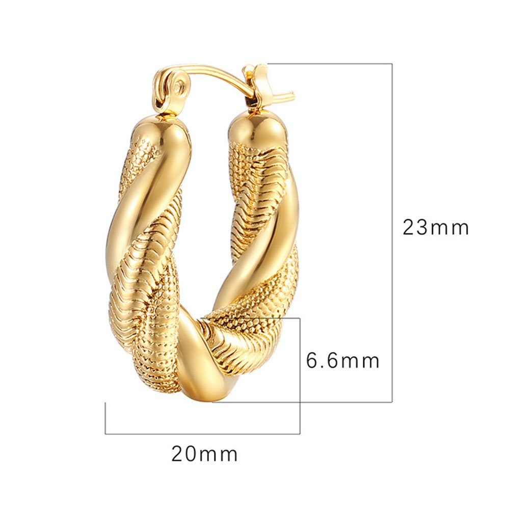 Hoop Mädchen Earrings,für Earrings Paar Gold plated GLAMO 18K Ohrhänger Frauen Hoop