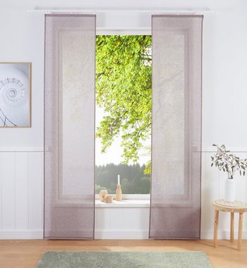 Schiebegardine Regina, my home, Klettschiene (2 St), transparent, transparent, Breite: 57 cm