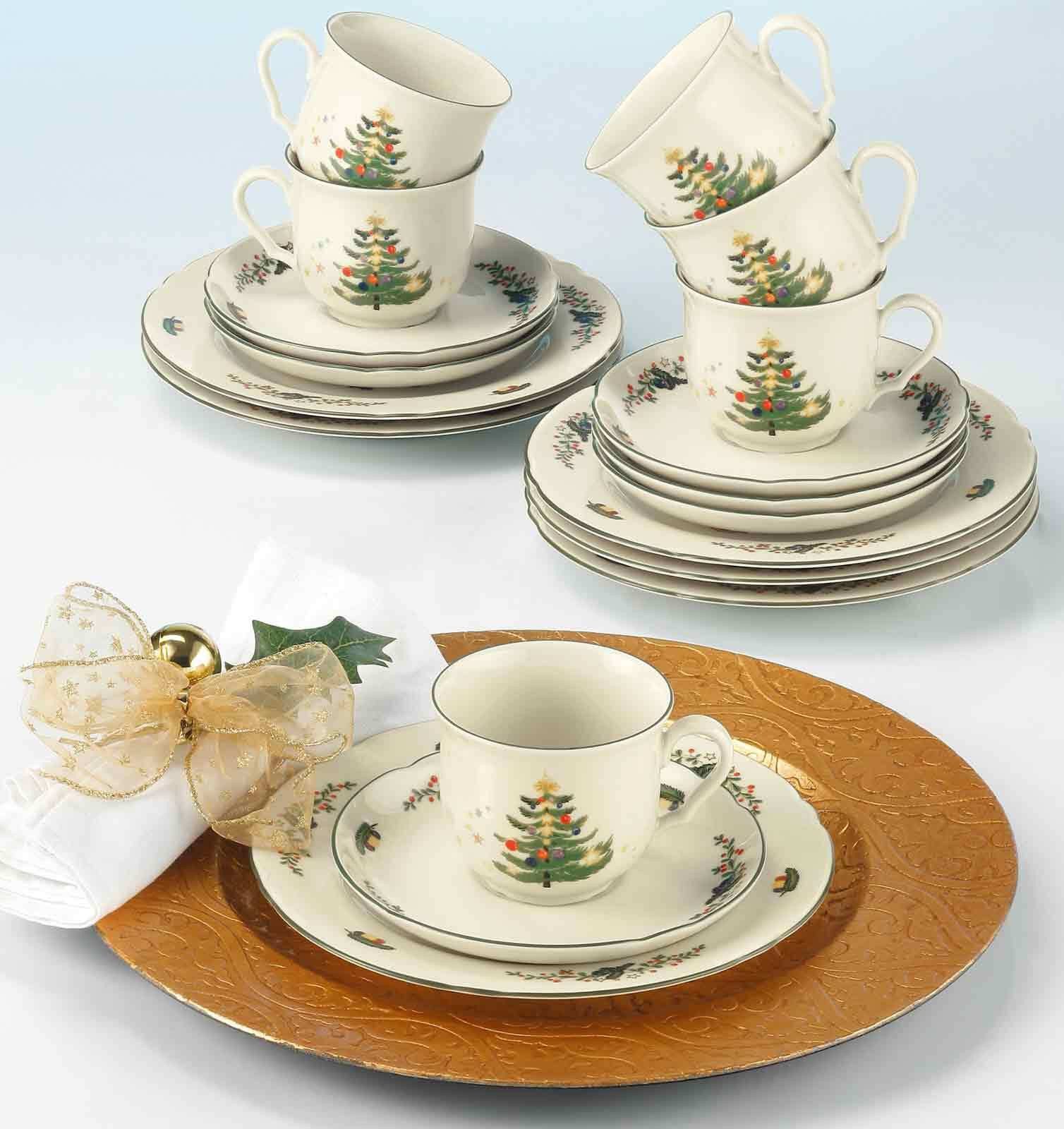 Seltmann Weiden Kombiservice Marieluise Weihnachten Kaffeegedeck 3er Set (3-tlg), 1 Personen, Porzellan