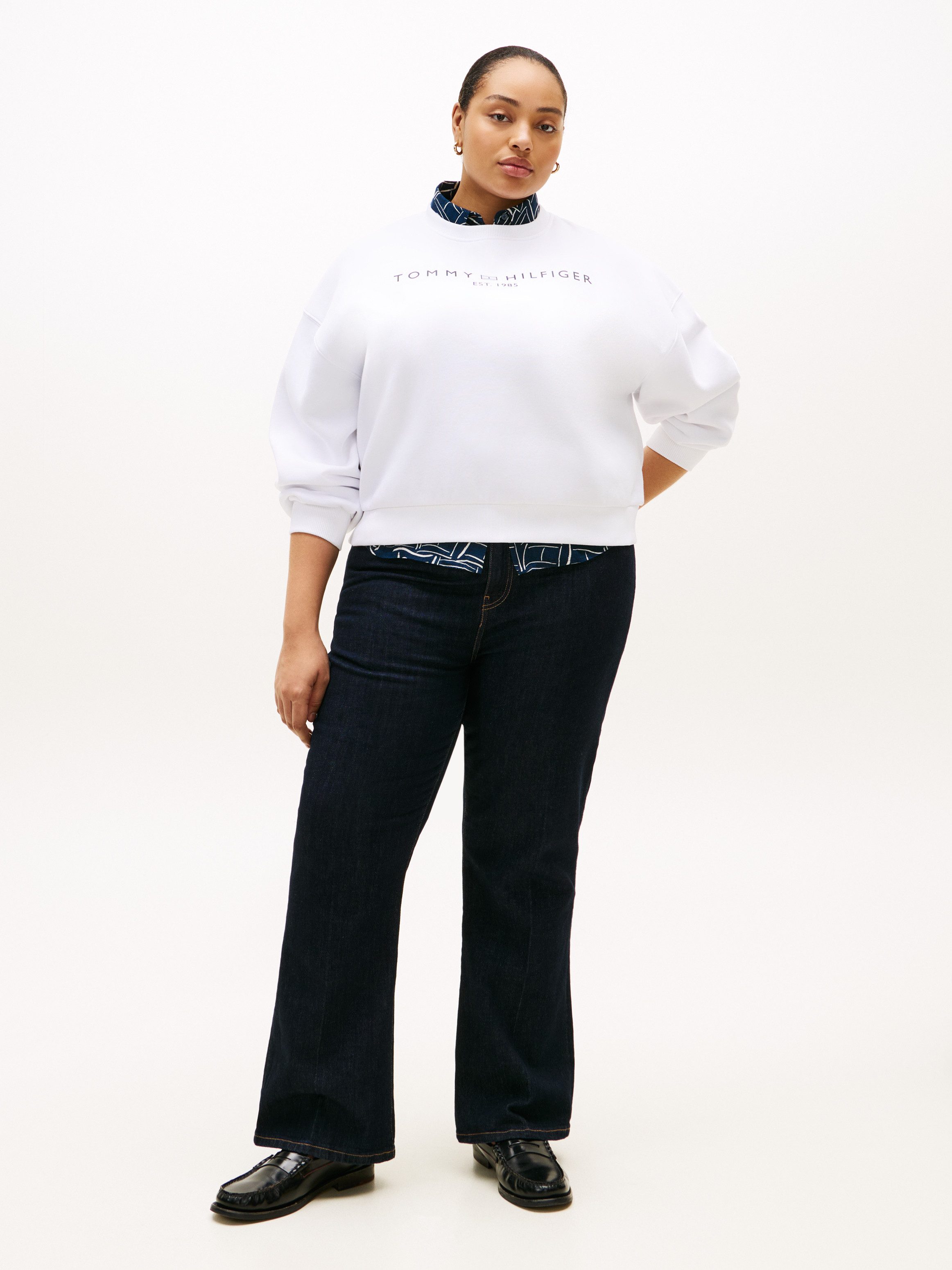 Tommy Hilfiger Curve Sweatshirt CRV CORP LOGO MDRN SWTSRT in großen Größen