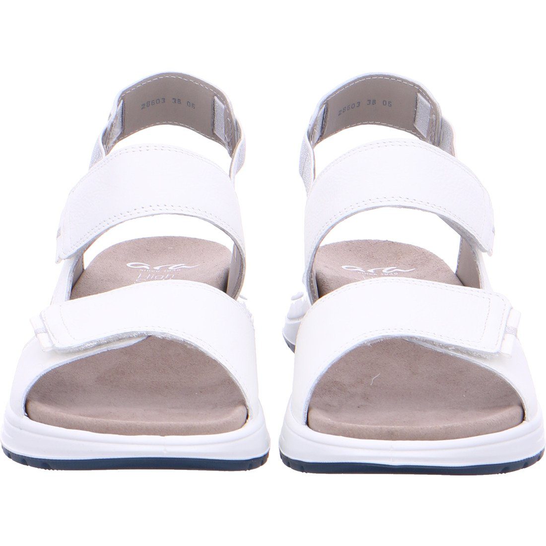 042411 Panama - Sandalette Ara weiß Ara Glattleder Schuhe, Sandalette