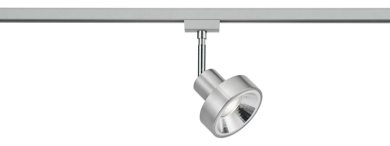 TRIO Leuchten Schienensystem-Sets Trio Leuchten Spot Leon DUOline GU10, nickel matt, Ohne Leuchtmittel, Dimmbar ohne Bewegungsmelder