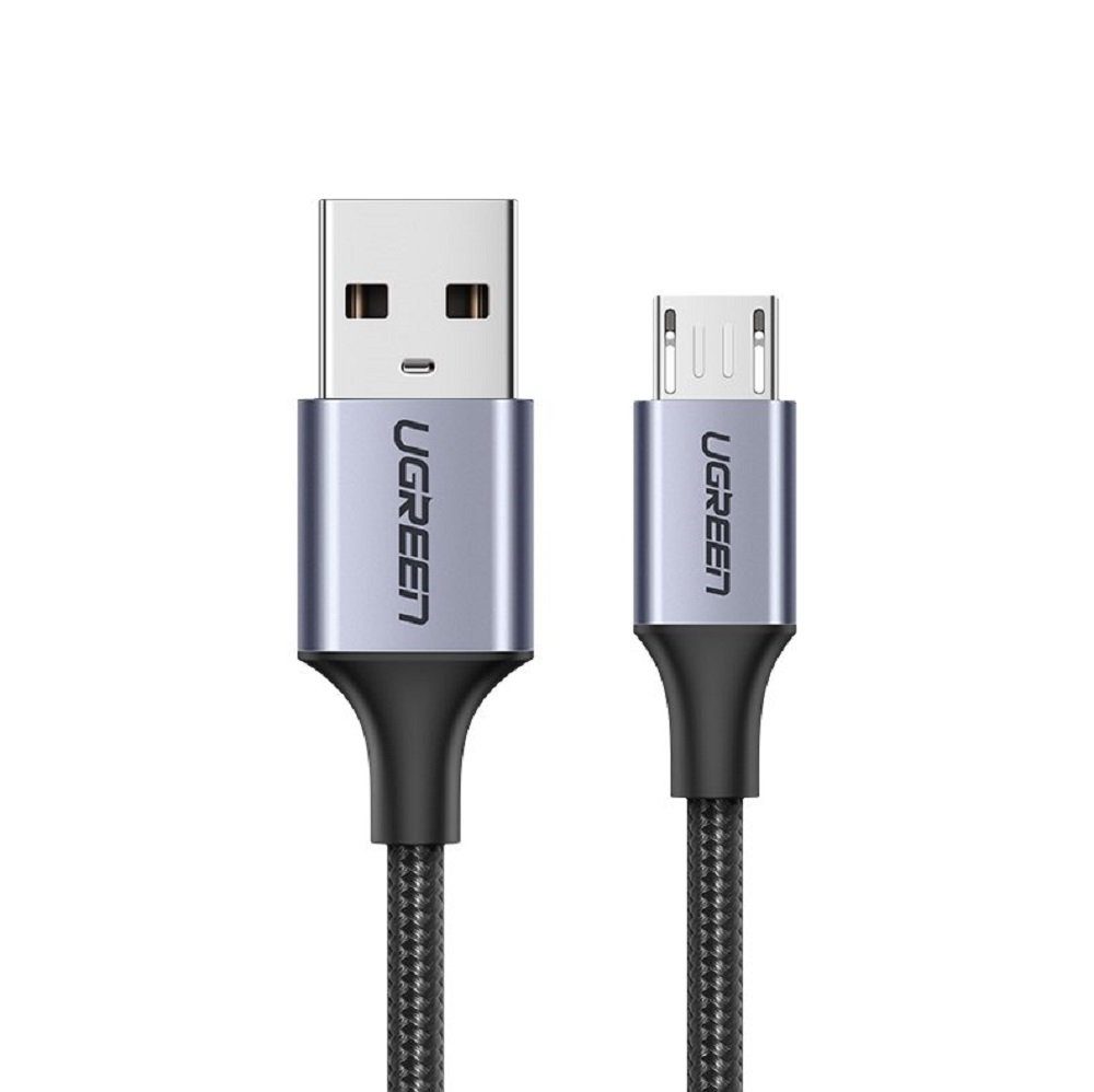UGREEN Kabel USB - Micro USB Kabel Ladekabel Nylon Zubehör kompatibel USB-Kabel, (200 cm)