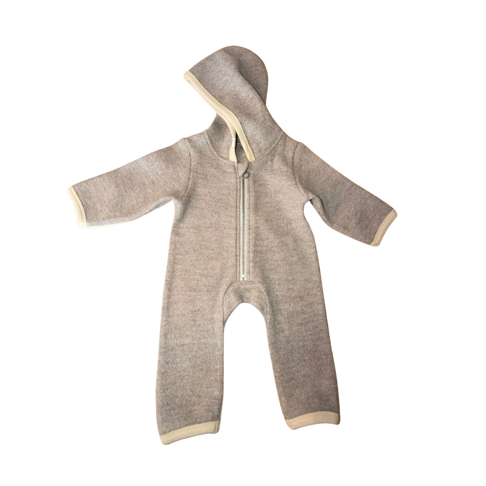 Kaiser Overall WOOL WALK, Baby, 100% Wolle, light brown durchgehenden Reißverschlusse, integrierter Kinnschutz