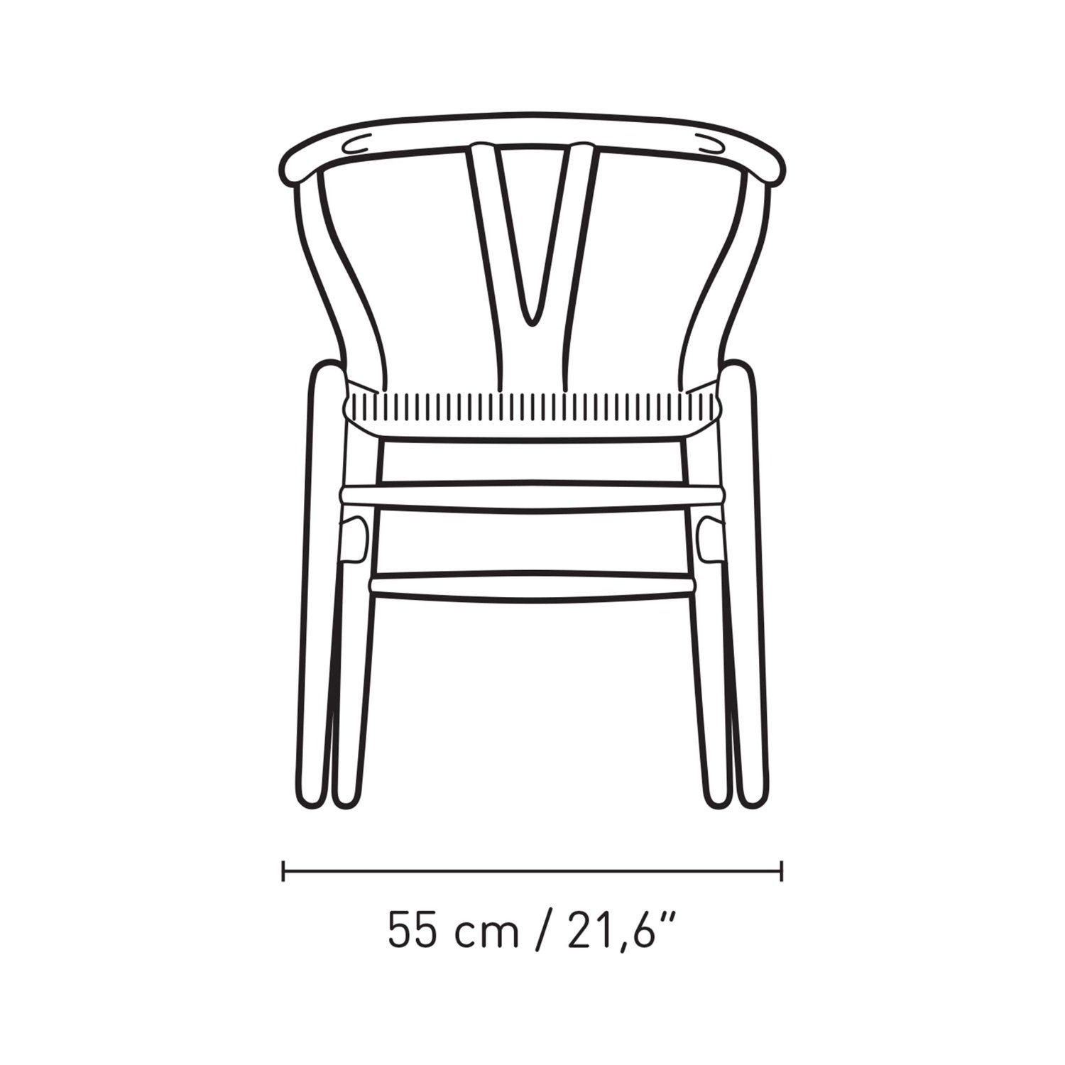 Carl Hansen Esszimmerstuhl Carl Hansen Buche geseift Chair Wishbone Geflecht Stuhl Natur /Y-Chair