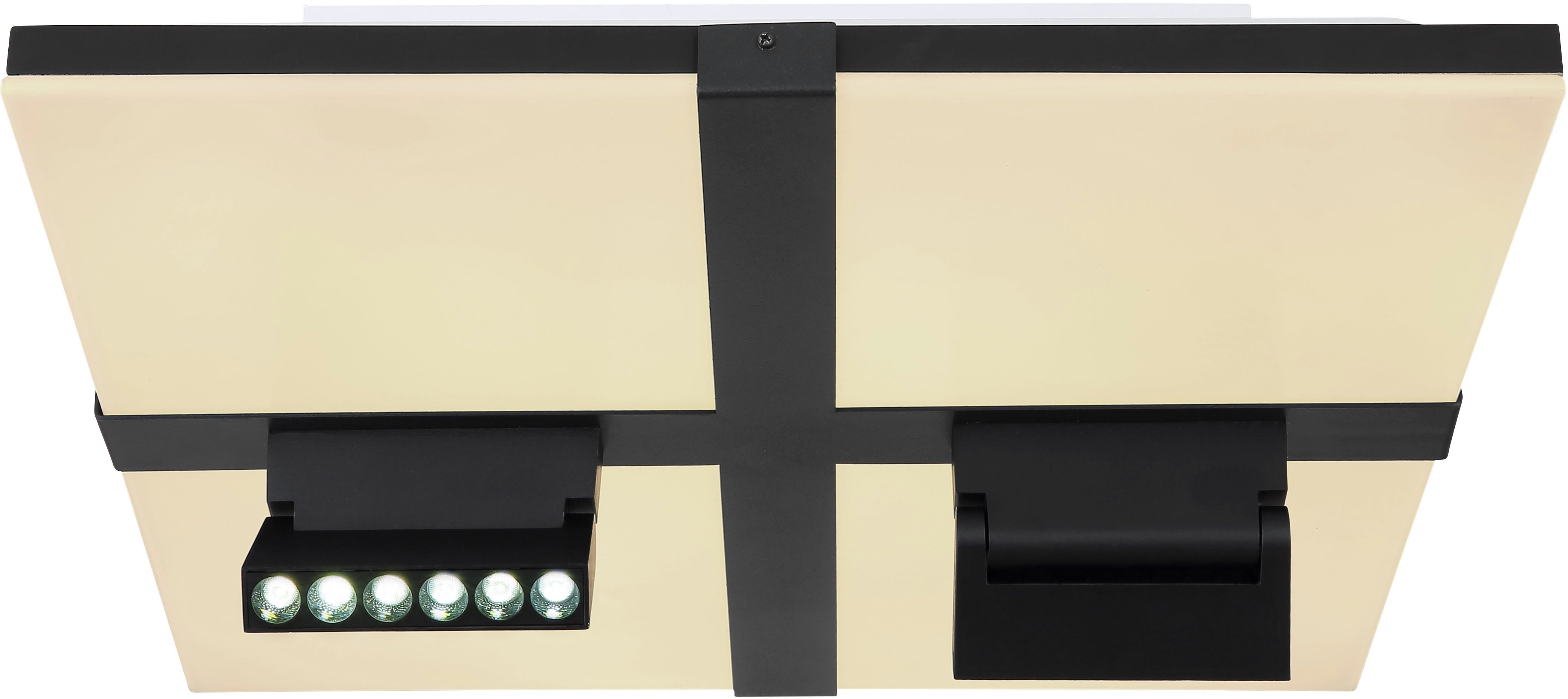 GLOBO LIGHTING LED Deckenleuchte VILLSI, Dimmfunktion, Fernbedienung, Infrarot inkl., Memoryfunktion, Nachtlichtfunktion, Timerfunktion, mehrere Helligkeitsstufen, LED fest integriert, Deckenlampe/rund/Wohnzimmer/Schlafzimmer/elegant