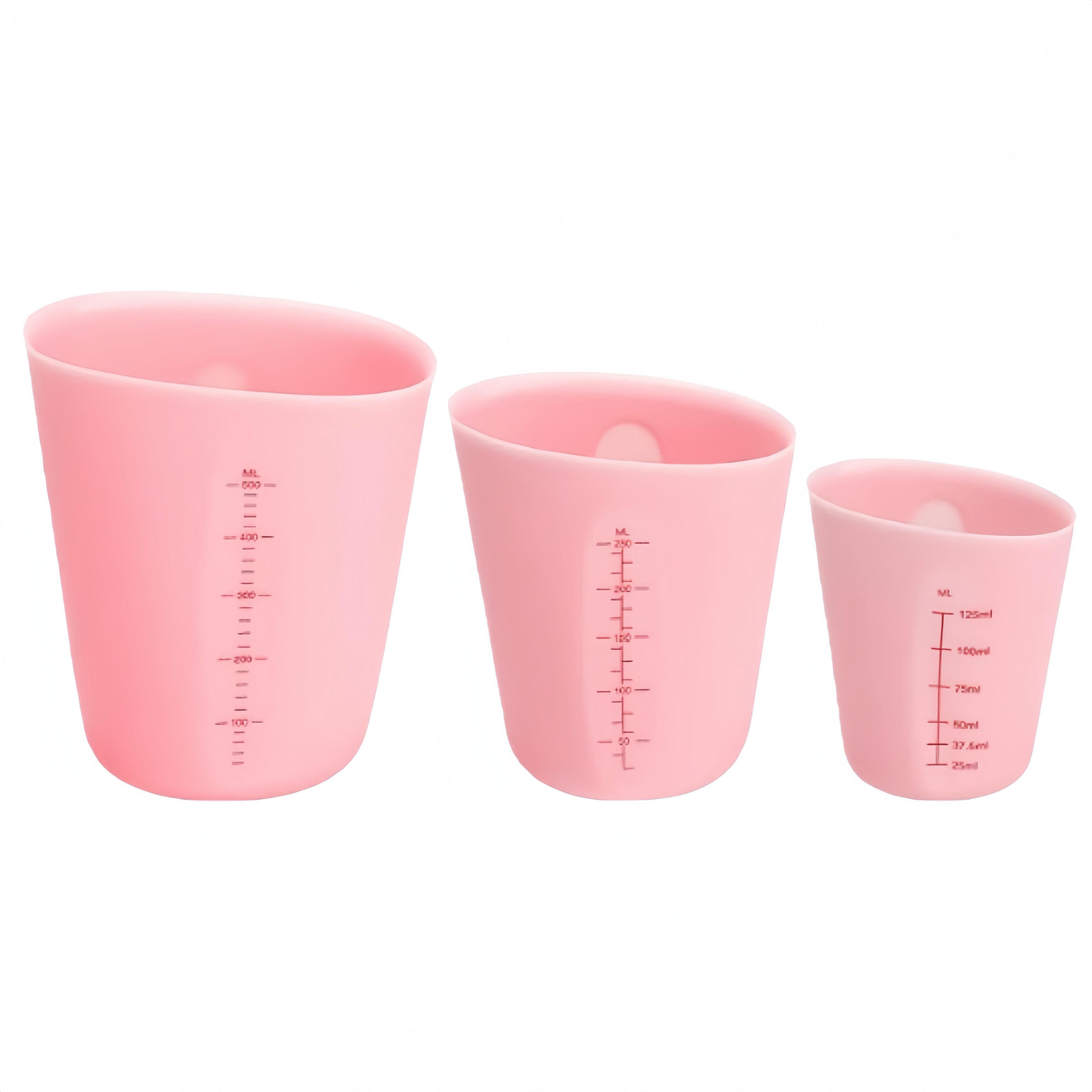 Messbecher Silikon-Messbecher Set 3-teilig, 500/250/125 ml