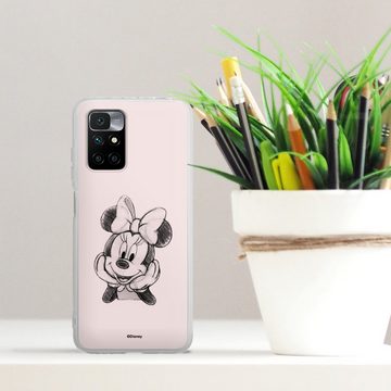 DeinDesign Handyhülle Minnie Mouse Offizielles Lizenzprodukt Disney Minnie Posing Sitting, Xiaomi Redmi 10 Silikon Hülle Bumper Case Handy Schutzhülle